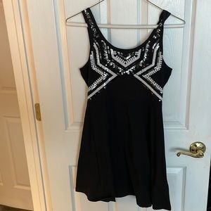 Express medium black sequins dress